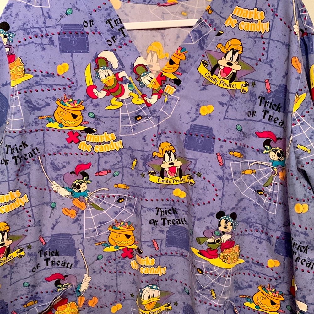 Halloween scrub top